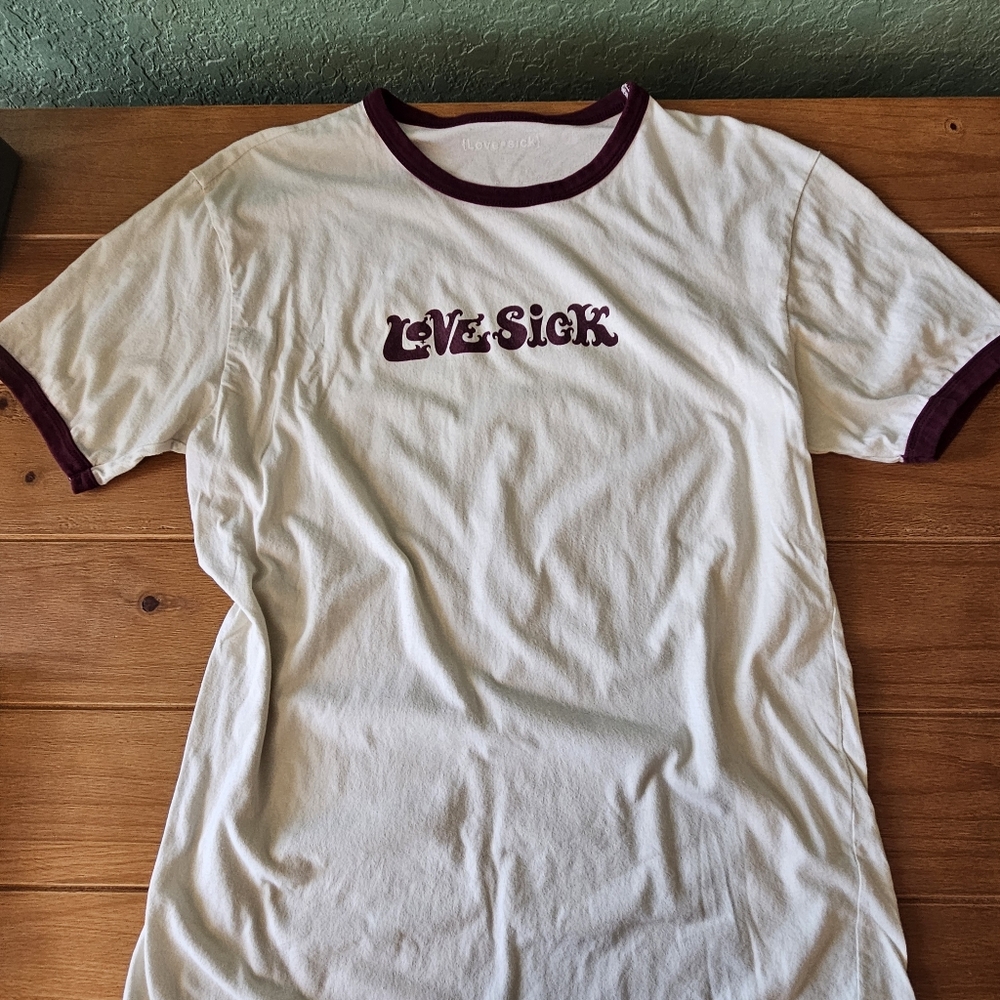 Mens Love Sick Skate T Shirt Size Large